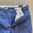 画像3: 【W33】Polo Ralph Lauren ノータック コットン チノパンツ ブルー 青系■アメリカ古着 ポロラルフローレン