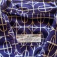 画像3: 【L】袖カットオフ di ruggiero 長袖シャツ 青紫 総柄■ビンテージ オールド レトロ ヨーロッパ古着 イタリア ダメージ ボロ