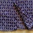 画像4: 【L】袖カットオフ di ruggiero 長袖シャツ 青紫 総柄■ビンテージ オールド レトロ ヨーロッパ古着 イタリア ダメージ ボロ