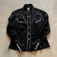 画像5: 【Kids or Ladies】50s OVER THE TOP レーヨン 長袖ウエスタンシャツ ブラック 黒■ビンテージ オールド アメリカ古着 キッズ 子供服