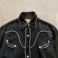 画像2: 【Kids or Ladies】50s OVER THE TOP レーヨン 長袖ウエスタンシャツ ブラック 黒■ビンテージ オールド アメリカ古着 キッズ 子供服