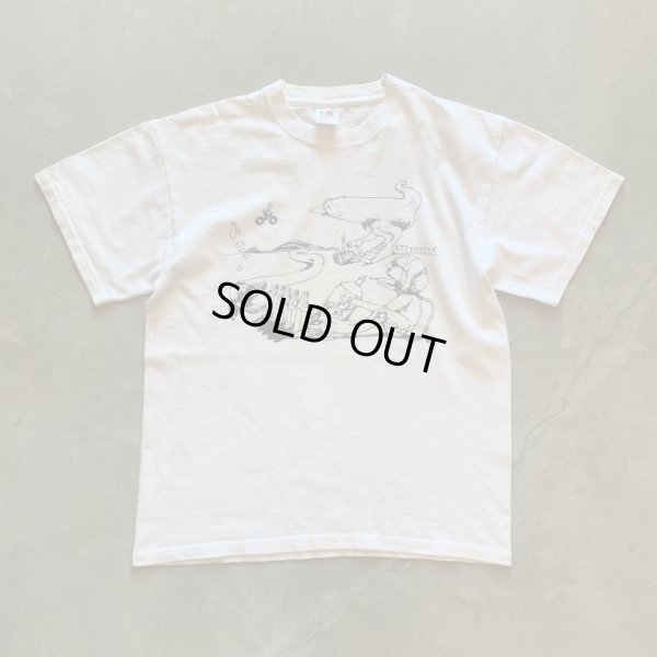 画像1: 【Ladies or S】2010s STEYOYOKE RECORDINGS プリントTシャツ 白■ヨーロッパ古着 ドイツ レコード会社 音楽 レディース