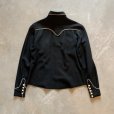 画像7: 【Kids or Ladies】50s OVER THE TOP レーヨン 長袖ウエスタンシャツ ブラック 黒■ビンテージ オールド アメリカ古着 キッズ 子供服