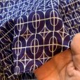 画像5: 【L】袖カットオフ di ruggiero 長袖シャツ 青紫 総柄■ビンテージ オールド レトロ ヨーロッパ古着 イタリア ダメージ ボロ