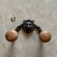 画像1: 【14.5cm】昭和レトロ ライオンモチーフ ウォールフック■ビンテージ アンティーク インテリア ウォールハンガー 壁掛け インテリア No.1 (1)