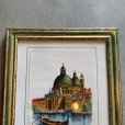 画像2: 【43.5cm×34.5cm】ハンドペイント イタリア ヴェネツィア ペーパー ウォールデコ■ビンテージ アート 手描き 絵画 聖堂 インテリア