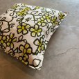画像2: 【46cm×46cm】リメイク ビンテージファブリック使用 リネン ピローケース クッションカバー 花柄■ビンテージ アンティーク インテリア