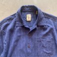 画像3: 【M/L】Jamaica Jaxx ボックス 半袖シルクシャツ ブルー 青 総柄■ビンテージ オールド アメリカ古着 開襟 オープンカラー
