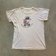 画像1: 【M】70s-80s UNKNOWN ピエロ 染み込みプリントTシャツ 白■ビンテージ オールド アメリカ古着 シングルステッチ オールコットン (1)