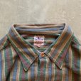 画像3: 【L/XL】DURFOR マチ付き プルオーバー 長袖グランパシャツ ネルシャツ ストライプ■ビンテージ レトロ ヨーロッパ古着 50s ユーロ