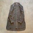 画像6: 【L/XL】DURFOR マチ付き プルオーバー 長袖グランパシャツ ネルシャツ ストライプ■ビンテージ レトロ ヨーロッパ古着 50s ユーロ