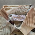 画像4: 【S】70s Ferranti アセテート×ナイロン 長袖シャツ 総柄■ビンテージ オールド レトロ アメリカ古着 ポリシャツ 扇 アート