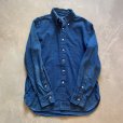 画像7: 【M/L】POLO RALPH LAUREN マチ付き 長袖シャツ インディゴブルー 総柄■ビンテージ オールド レトロ アメリカ古着 ポロラルフローレン