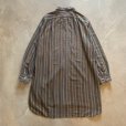 画像8: 【L/XL】DURFOR マチ付き プルオーバー 長袖グランパシャツ ネルシャツ ストライプ■ビンテージ レトロ ヨーロッパ古着 50s ユーロ