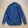 画像2: 【M/L】POLO RALPH LAUREN マチ付き 長袖シャツ インディゴブルー 総柄■ビンテージ オールド レトロ アメリカ古着 ポロラルフローレン