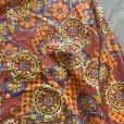 画像5: 【L/XL】70s UNKNOWN 長袖シャツ 総柄 茶系■ビンテージ オールド レトロ アメリカ古着 ビッグサイズ ヒッピー
