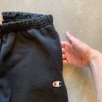 画像5: 【L W32〜W36】Champion カットオフ スウェットパンツ ブラック 黒無地■アメリカ古着 チャンピオン ポケット付き