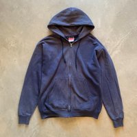 【M】メキシコ製 Champion ジップアップ スウェットパーカー ネイビー フェード■ビンテージ アメリカ古着 2000s チャンピオン トレーナー