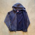 画像8: 【M】メキシコ製 Champion ジップアップ スウェットパーカー ネイビー フェード■ビンテージ アメリカ古着 2000s チャンピオン トレーナー