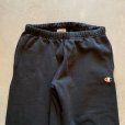 画像2: 【L W32〜W36】Champion カットオフ スウェットパンツ ブラック 黒無地■アメリカ古着 チャンピオン ポケット付き