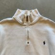 画像2: 【L/XL】Polo Ralph Lauren ハーフジップ コットンニット セーター 白■オールド アメリカ古着 ポロラルフローレン
