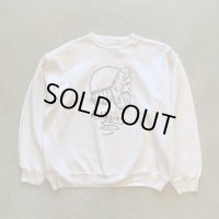 【L/XL】90s TULTEX ギリシャ神話 アスクレーピオス プリントスウェット 白■ビンテージ オールド アメリカ古着 偉人