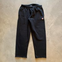 【L W32〜W36】Champion カットオフ スウェットパンツ ブラック 黒無地■アメリカ古着 チャンピオン ポケット付き