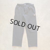 【L W32〜W36】Champion カットオフ スウェットパンツ ブラック 黒無地■アメリカ古着 チャンピオン ポケット付き