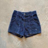 【Kids W26-W28】80s Ocean Pacific 太畝コーデュロイ ショートパンツ 紺■ビンテージ アメリカ古着 子供服 OP オーシャンパシフィック
