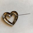 画像6: 【4.2cm×4.8cm】925刻印 ハート型 シルバーピンズ ブローチ■ビンテージ アンティーク ピンバッチ アクセサリー レディース