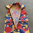 画像6: 【Kids】70s UNKNOWN ジップアップ ワンピース キュロット 総柄■ビンテージ レトロ アメリカ古着 レディース ハンドメイド