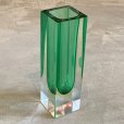画像7: 【15.0cm】イタリア製 MURANO ムラノガラス フラワーベース グリーン 緑■ビンテージ アンティーク ヨーロッパ雑貨 インテリア 花瓶