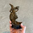 画像10: 【16.2cm】フランス 月光とピエロ ブロンズオブジェ■ビンテージ アンティーク ヨーロッパ雑貨 インテリア ブックエンド コロンビーヌ