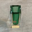 画像2: 【15.0cm】イタリア製 MURANO ムラノガラス フラワーベース グリーン 緑■ビンテージ アンティーク ヨーロッパ雑貨 インテリア 花瓶