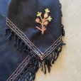 画像4: 【Ladies Free】BFA CLASSICS 刺繍 コットン ポンチョ ブラウス ブラック 黒■ビンテージ オールド レトロ アメリカ古着 レディース 花柄 (4)