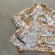 画像6: 【Ladies】ERIN LONDON パリ エッフェル塔 半袖シャツ 白 総柄■ビンテージ オールド レトロ アメリカ古着 レディース 90s