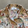 画像2: 【Ladies】ERIN LONDON パリ エッフェル塔 半袖シャツ 白 総柄■ビンテージ オールド レトロ アメリカ古着 レディース 90s