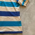 画像10: 【Ladies or Kids】SALE!! HANG TEN 半袖ポロシャツ ベージュ×ブルー 太ボーダー■ビンテージ アメリカ古着 70s-80s レディース 子供服