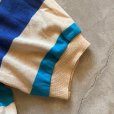 画像6: 【Ladies or Kids】SALE!! HANG TEN 半袖ポロシャツ ベージュ×ブルー 太ボーダー■ビンテージ アメリカ古着 70s-80s レディース 子供服