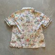 画像7: 【Ladies】ERIN LONDON パリ エッフェル塔 半袖シャツ 白 総柄■ビンテージ オールド レトロ アメリカ古着 レディース 90s