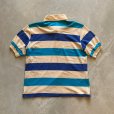 画像9: 【Ladies or Kids】SALE!! HANG TEN 半袖ポロシャツ ベージュ×ブルー 太ボーダー■ビンテージ アメリカ古着 70s-80s レディース 子供服