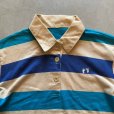 画像2: 【Ladies or Kids】SALE!! HANG TEN 半袖ポロシャツ ベージュ×ブルー 太ボーダー■ビンテージ アメリカ古着 70s-80s レディース 子供服
