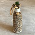 画像1: 【28.5cm】ゴブラン織り×ガラスボトル フラワーベース 花瓶■ビンテージ アンティーク アメリカ雑貨 インテリア フォークアート No.1 (1)