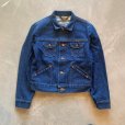 画像1: 【Boys or Ladies】80s USA製 Wrangler デニムジャケット 濃紺■ビンテージ オールド アメリカ古着 ボーイズ ジージャン ラングラー (1)