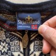 画像3: 【Kids】ノルウェー製 Skjaeveland ハーフジップ ウールニット セーター 黒白 総柄■ビンテージ オールド アメリカ古着 キッズ 子供服