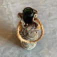 画像4: 【28.5cm】ゴブラン織り×ガラスボトル フラワーベース 花瓶■ビンテージ アンティーク アメリカ雑貨 インテリア フォークアート No.1