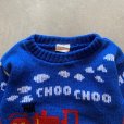 画像2: 【Kids】USA製 CHOO CHOO TRAIN アクリルニット セーター 青■ビンテージ アメリカ古着 キッズ 子供服 機関車 チューチュートレイン