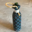 画像4: 【28.5cm】ラグ(カーペット)×ガラスボトル フラワーベース 花瓶■ビンテージ アンティーク アメリカ雑貨 インテリア フォークアート No.2
