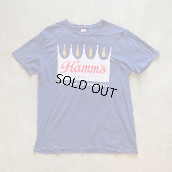 画像1: 【L】Hamm's BEER ハムズ ビール会社 プリントTシャツ ネイビー ブルー■アメリカ古着 企業 GILDAN ギルダン