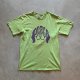 【M】GILDAN「PEACE」ピースマーク プリントTシャツ 黄緑■ビンテージ オールド アメリカ古着 2000s ギルダン コットン